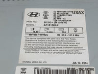 2014-2015 Hyundai Genesis Radio AM FM Cd Player Receiver Replacement P/N:96180-2M118YHG Fits Fits 2014 2015 OEM Used Auto Pa