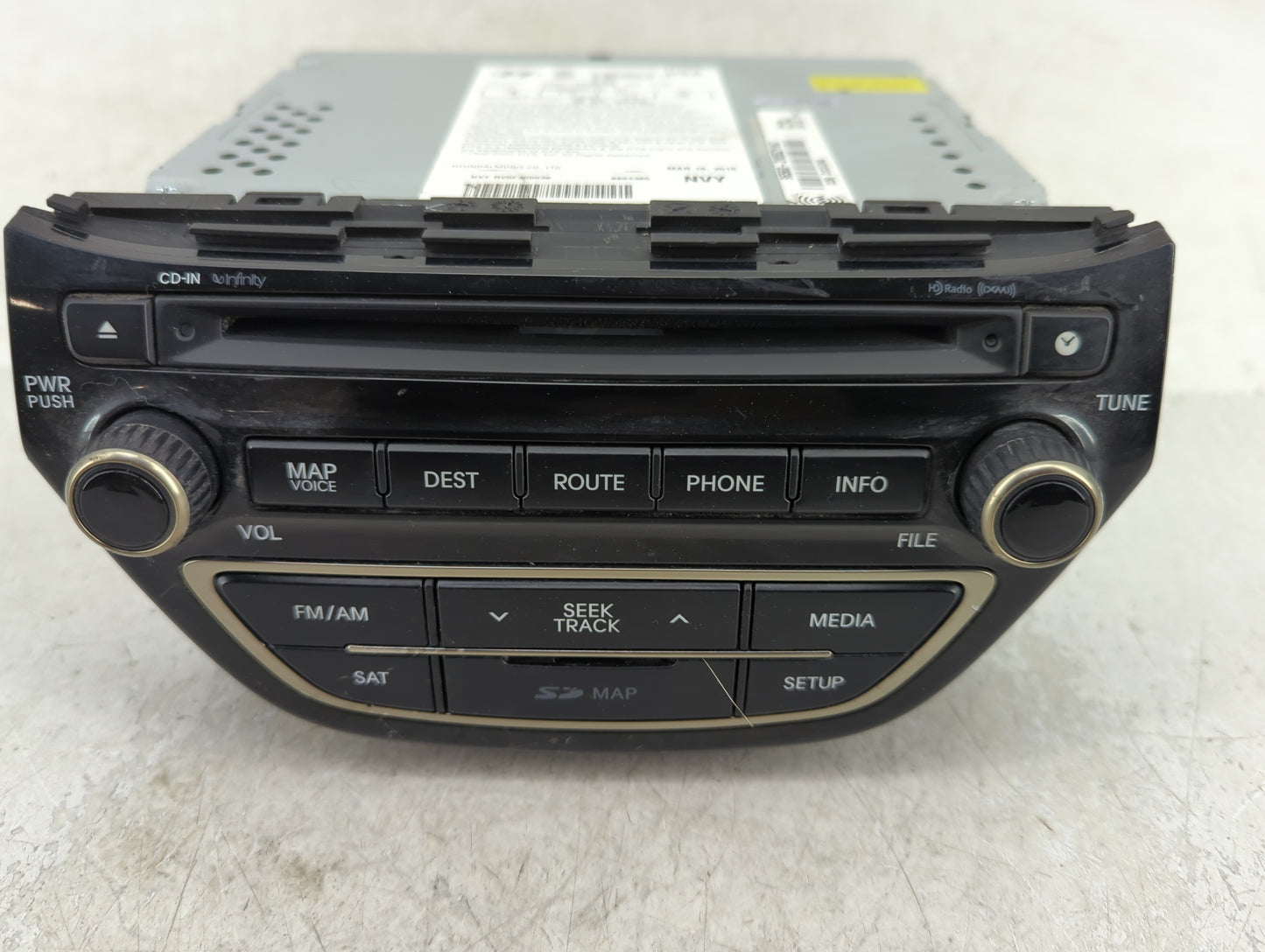 2014-2016 Hyundai Genesis Radio AM FM Cd Player Receiver Replacement P/N:96560-2M552YHG Fits Fits 2014 2015 2016 OEM Used Au