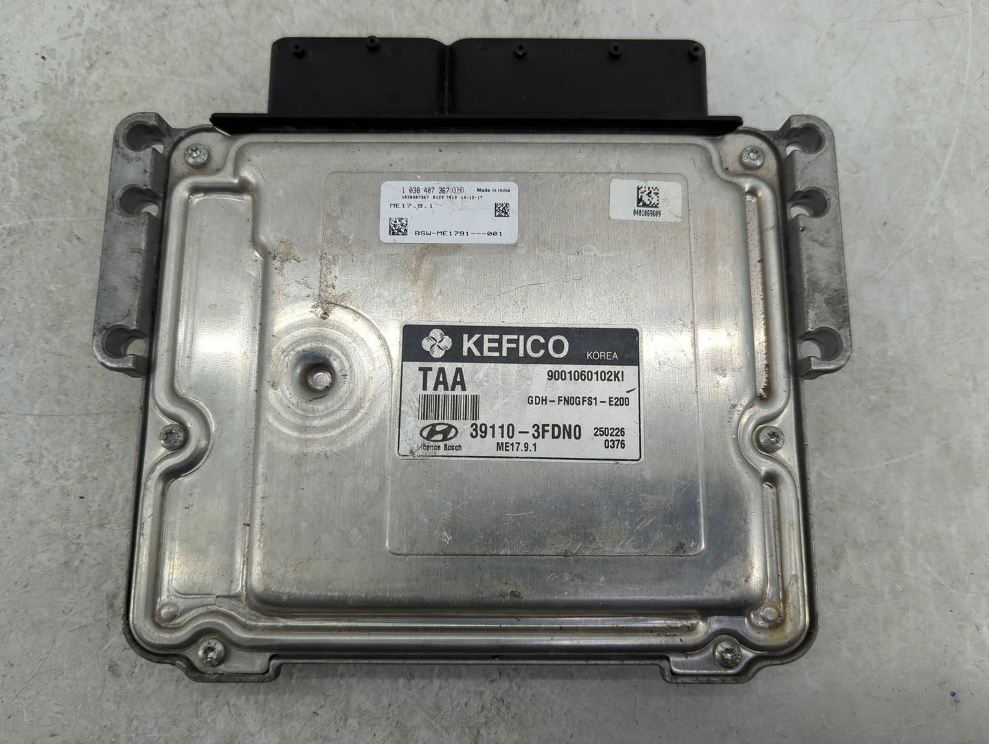 2015-2016 Hyundai Genesis PCM Engine Control Computer ECU ECM PCU OEM P/N:39110-3FDN0 9001060102KI Fits Fits 2015 2016 OEM U
