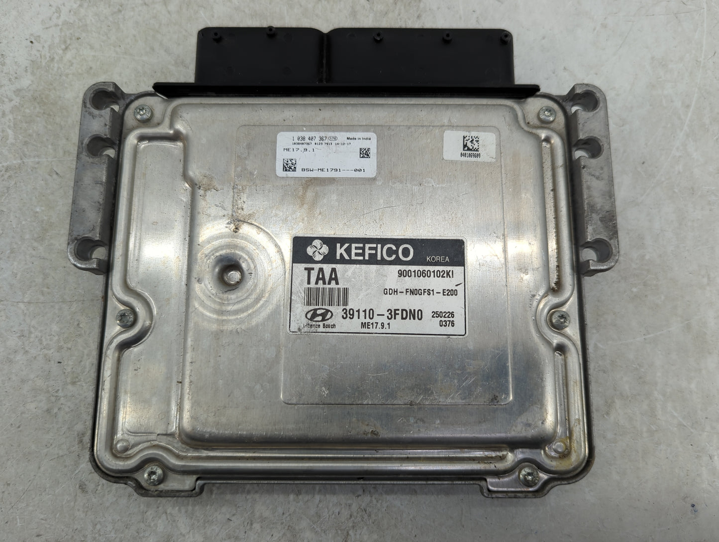 2015-2016 Hyundai Genesis PCM Engine Control Computer ECU ECM PCU OEM P/N:39110-3FDN0 9001060102KI Fits Fits 2015 2016 OEM U