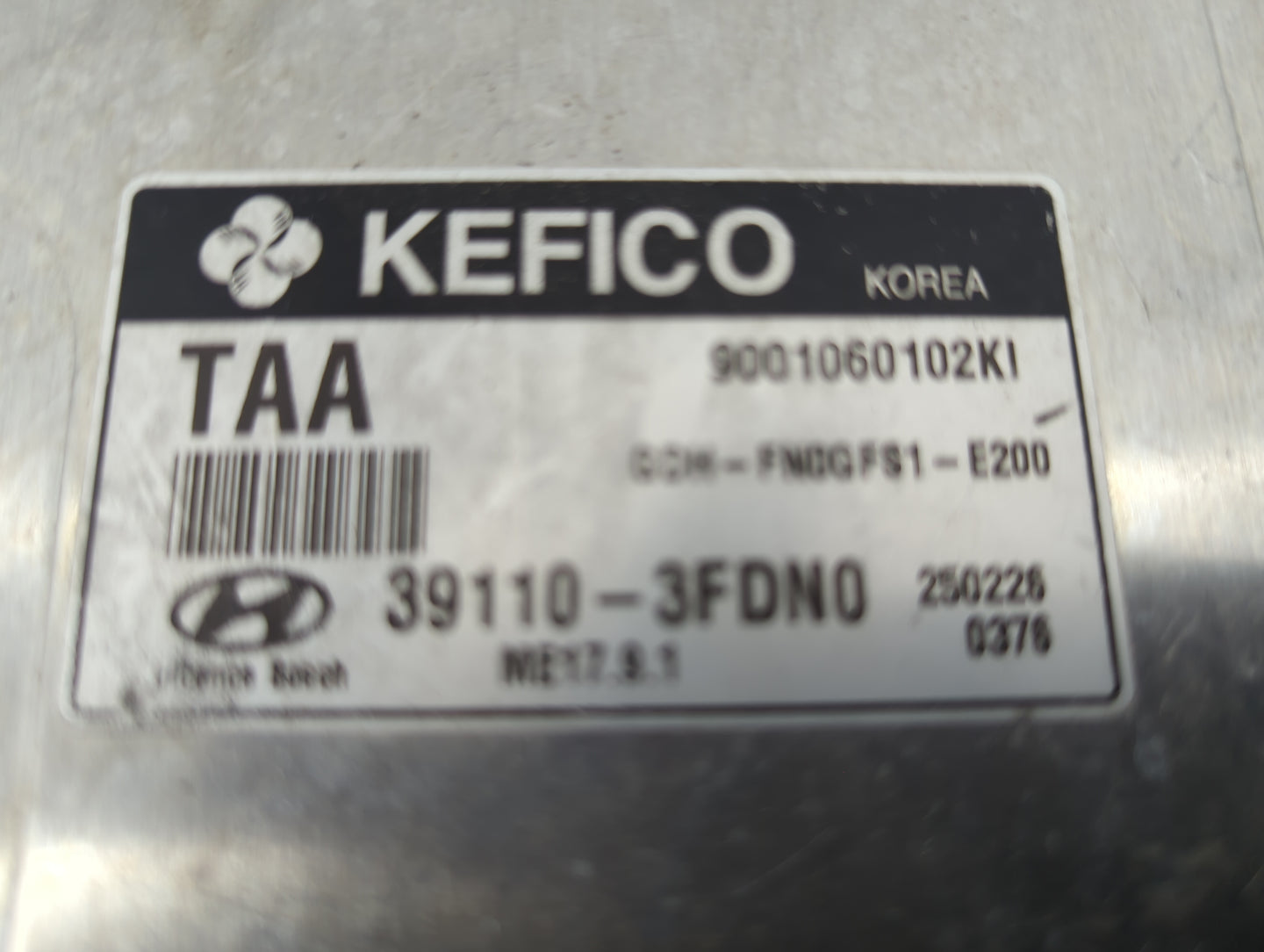 2015-2016 Hyundai Genesis PCM Engine Control Computer ECU ECM PCU OEM P/N:39110-3FDN0 9001060102KI Fits Fits 2015 2016 OEM U
