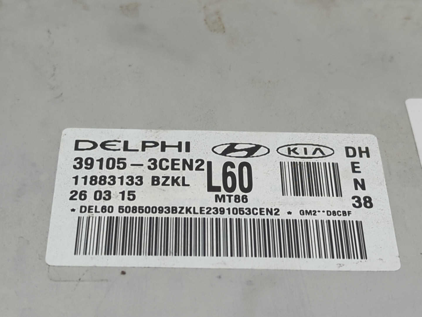 2015-2016 Hyundai Genesis PCM Engine Control Computer ECU ECM PCU OEM P/N:39105-3CEN2 11883133 Fits Fits 2015 2016 2017 OEM 