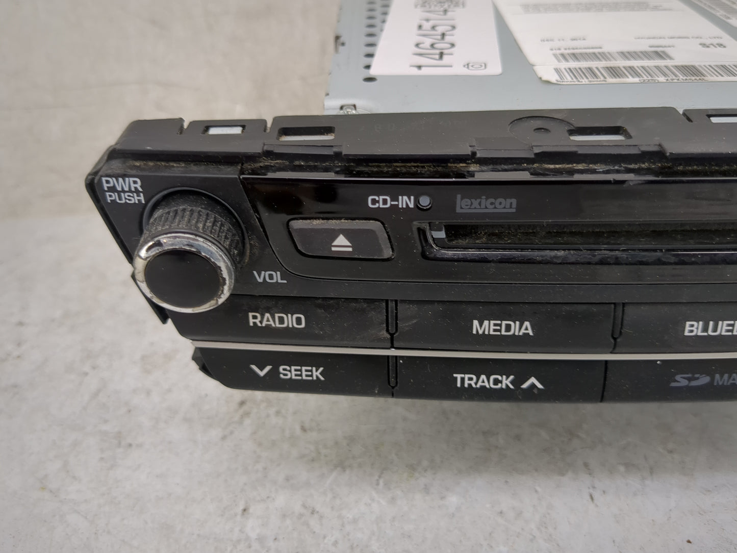 2015-2016 Hyundai Genesis Radio AM FM Cd Player Receiver Replacement P/N:96560-B14274X AT240B1AN, XPKM644L Fits Fits 2015 20