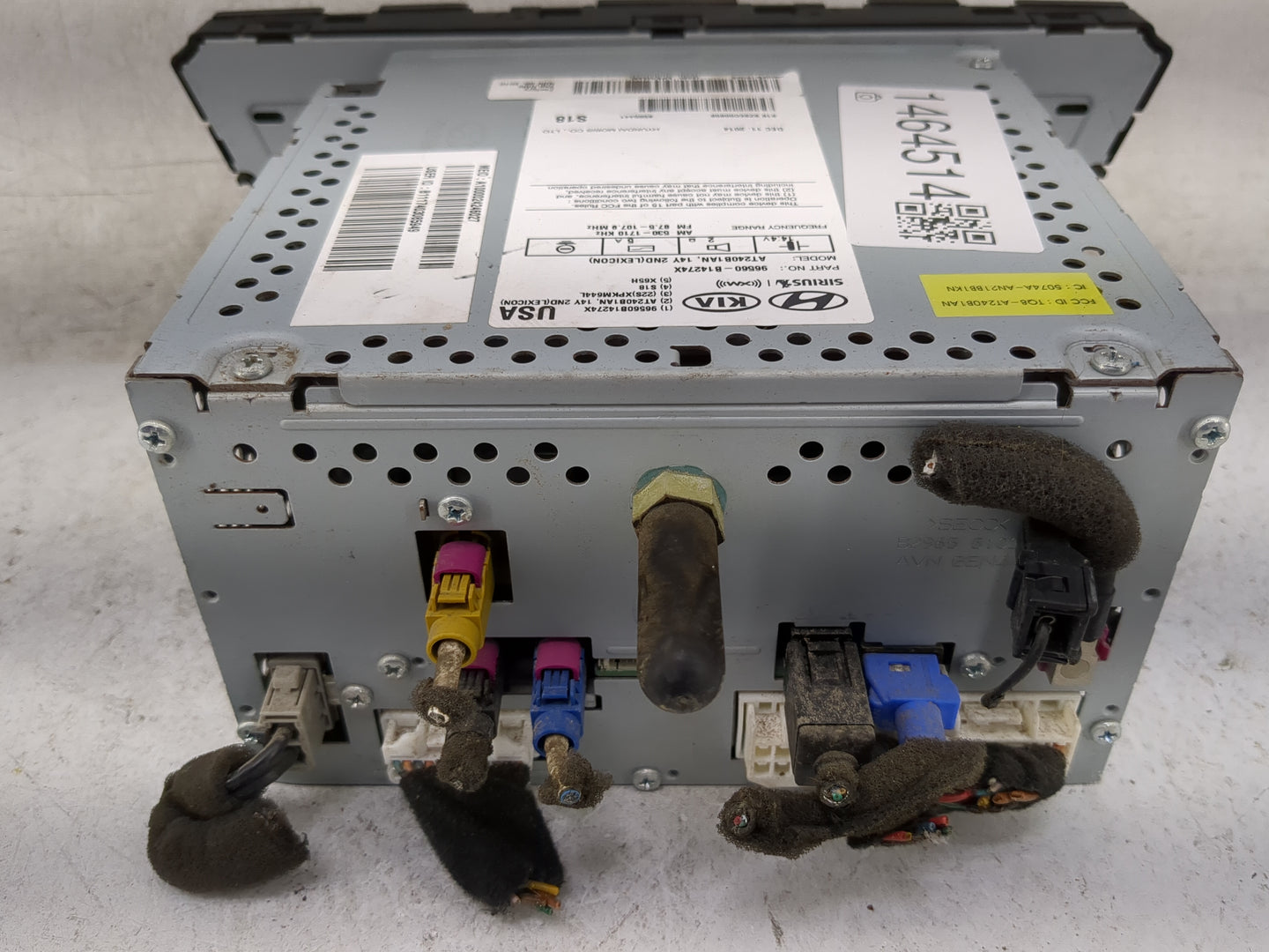 2015-2016 Hyundai Genesis Radio AM FM Cd Player Receiver Replacement P/N:96560-B14274X AT240B1AN, XPKM644L Fits Fits 2015 20