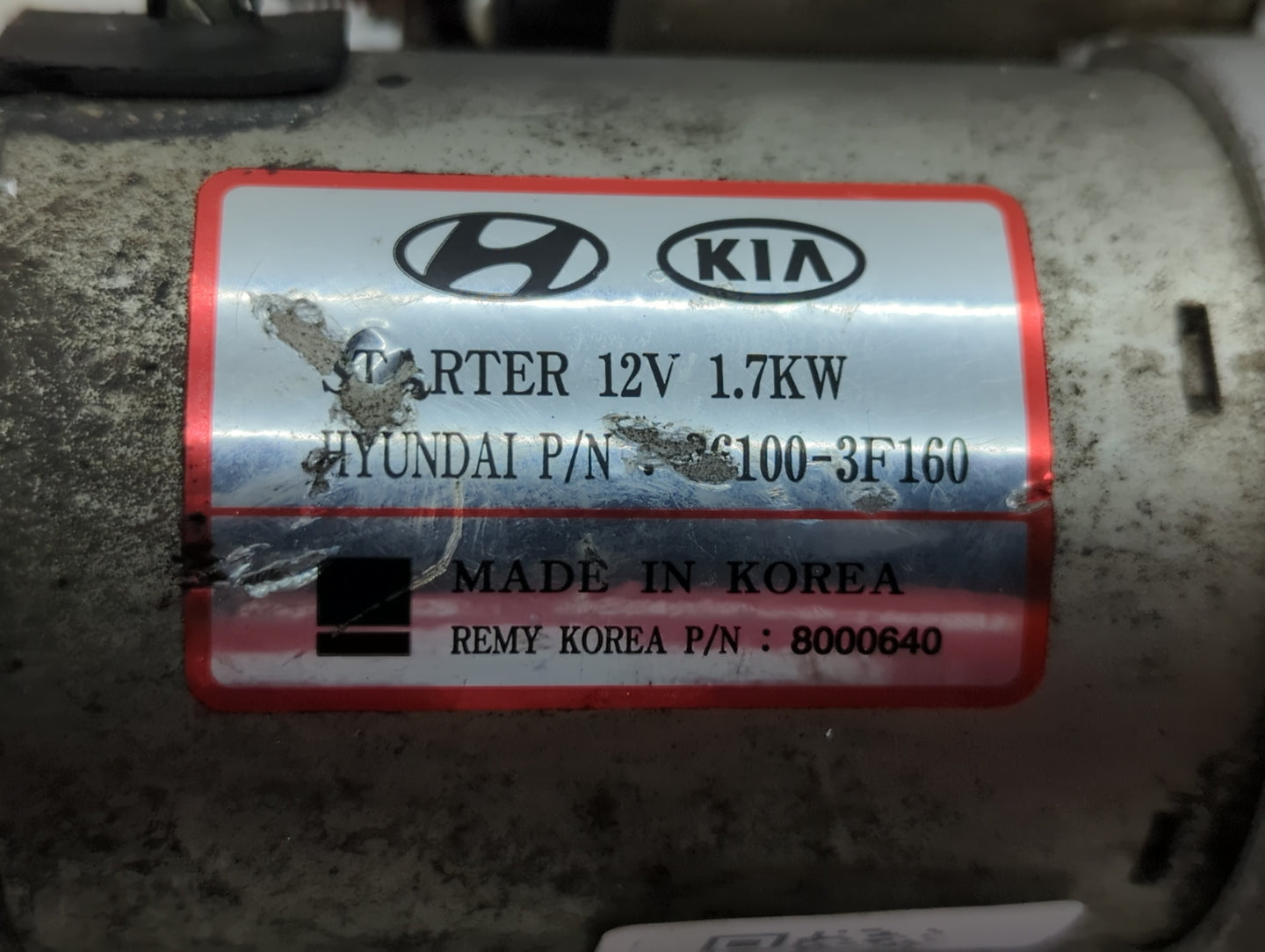 2015-2016 Hyundai Genesis Car Starter Motor Solenoid OEM P/N:36100-3F160 Fits Fits 2015 2016 2017 2018 2019 2020 OEM Used Au
