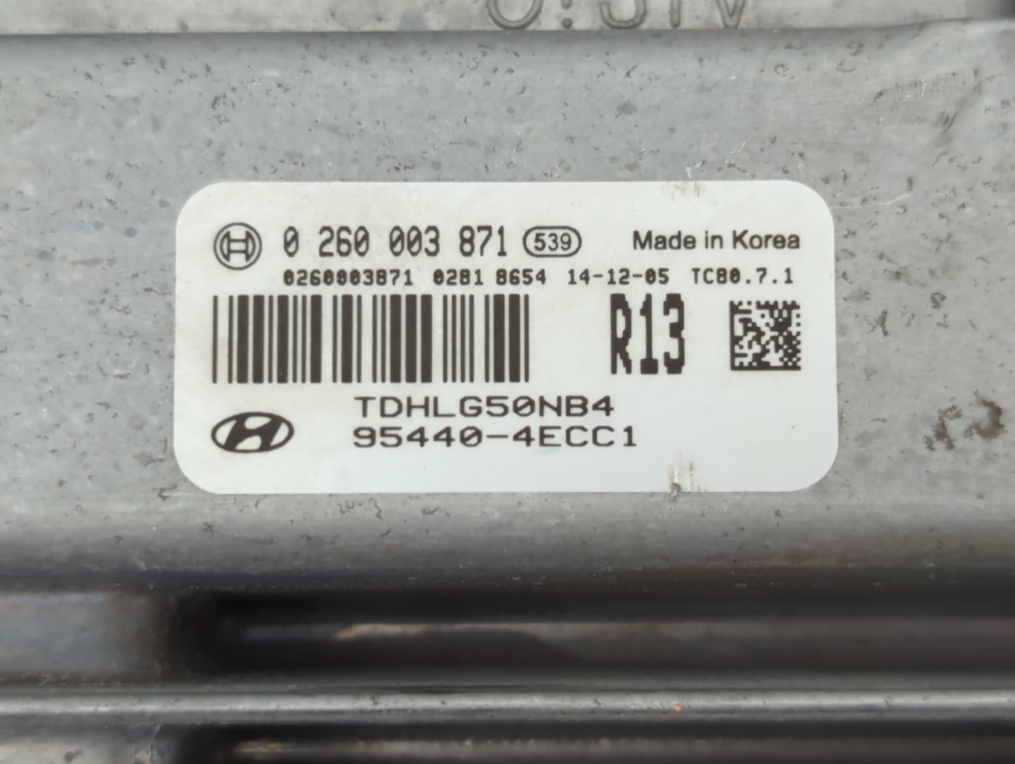 2013-2015 Hyundai Genesis PCM Engine Control Computer ECU ECM PCU OEM P/N:95440-4ECC1 0 260 003 871 Fits Fits 2013 2014 2015