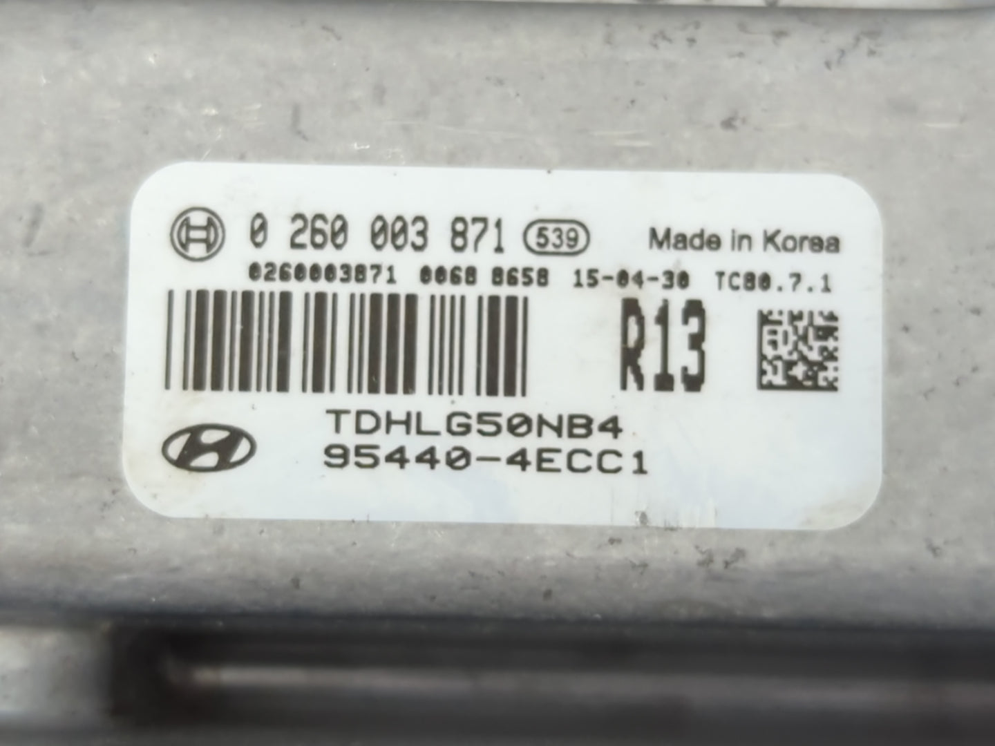 2015-2016 Hyundai Genesis PCM Engine Control Computer ECU ECM PCU OEM P/N:0 260 003 871 95440-4ECC1 Fits Fits 2015 2016 OEM 