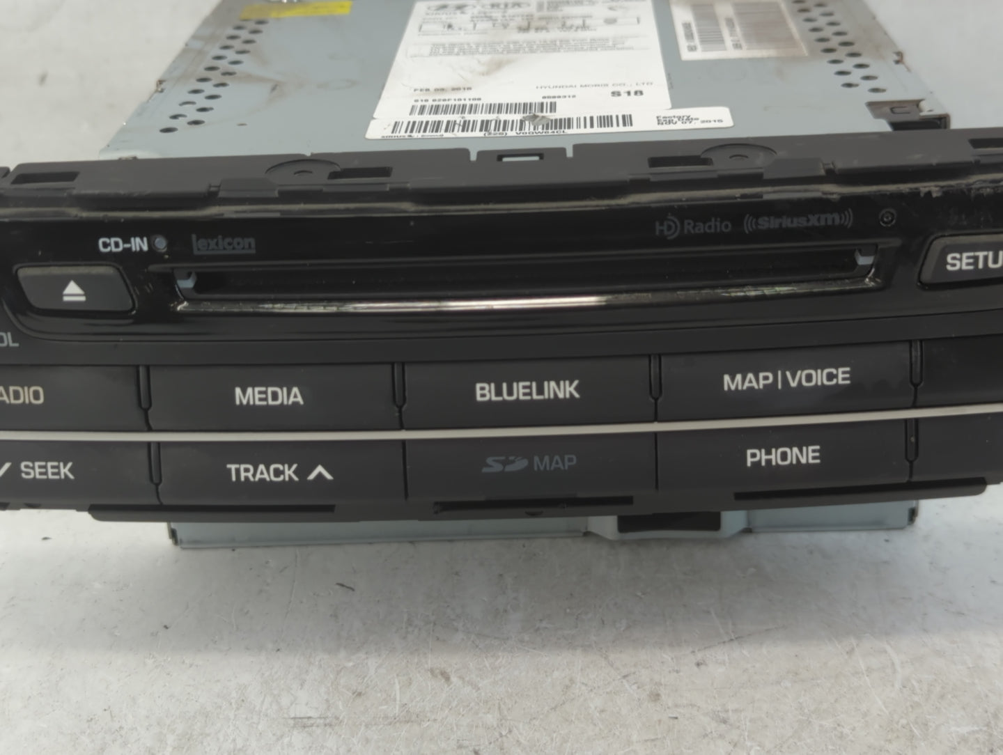 2015-2016 Hyundai Genesis Radio AM FM Cd Player Receiver Replacement P/N:AT240B1AN 96560-B14204X Fits Fits 2015 2016 OEM Use