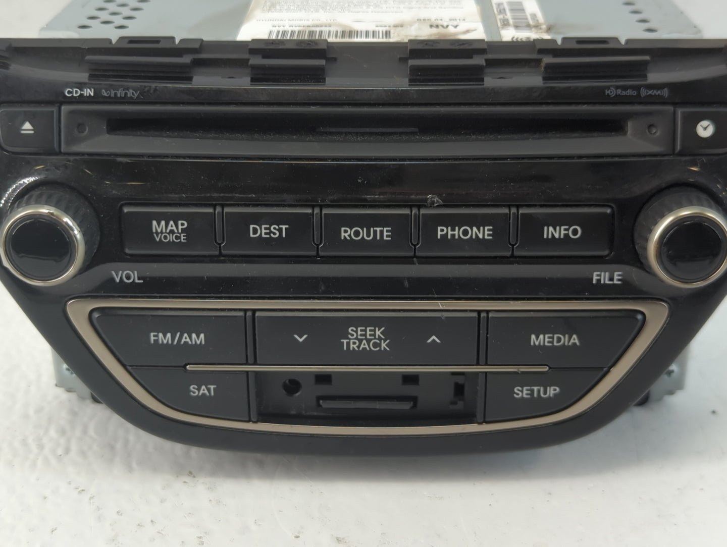2013-2015 Hyundai Genesis Radio AM FM Cd Player Receiver Replacement P/N:96560-2M552YHG Fits Fits 2013 2014 2015 OEM Used Au