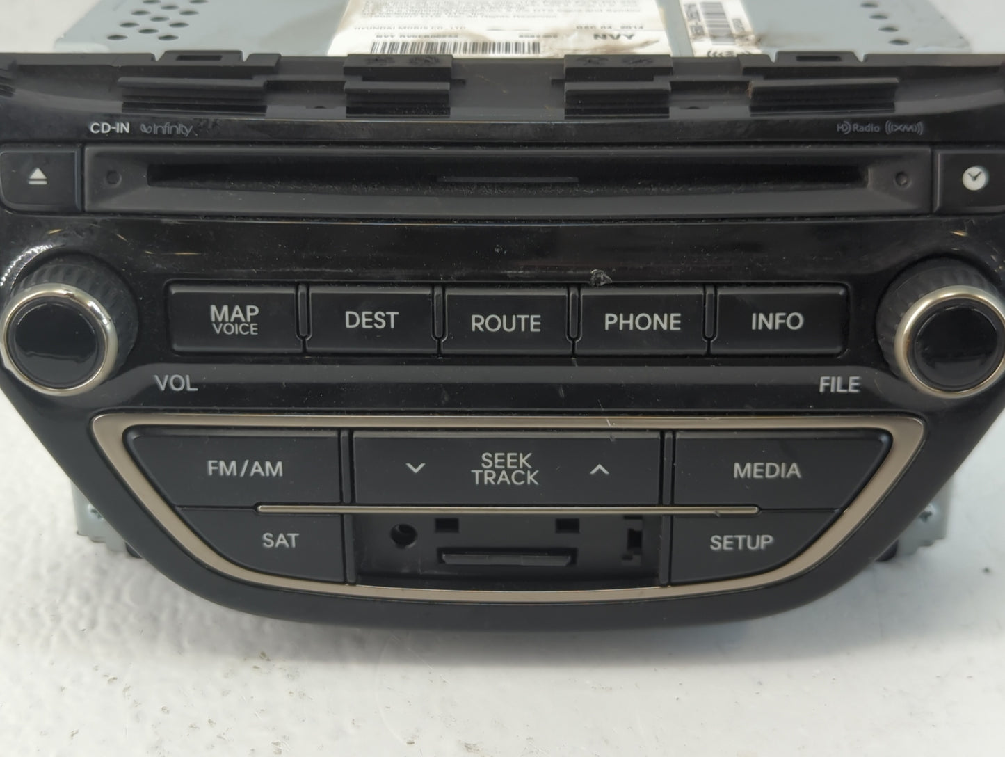 2013-2015 Hyundai Genesis Radio AM FM Cd Player Receiver Replacement P/N:96560-2M552YHG Fits Fits 2013 2014 2015 OEM Used Au