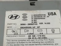2013-2015 Hyundai Genesis Radio AM FM Cd Player Receiver Replacement P/N:96560-2M552YHG Fits Fits 2013 2014 2015 OEM Used Au