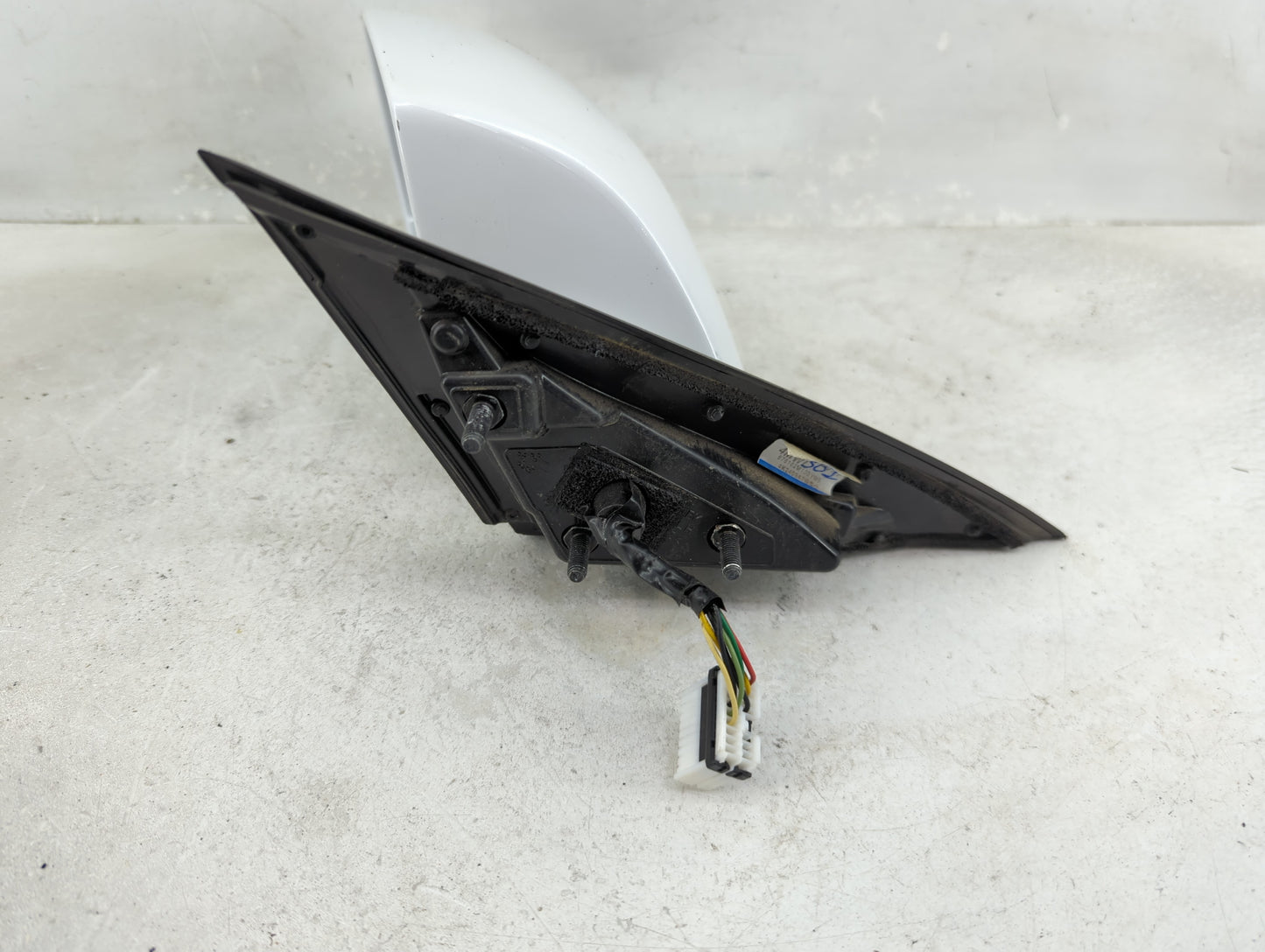 Hyundai Genesis Coupe Driver Left Side View Manual Door Mirror White - Oemusedautoparts1.com