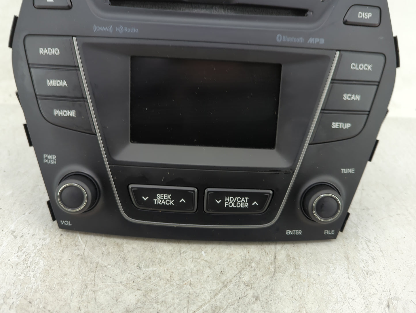 2015-2016 Hyundai Santa Fe Radio AM FM Cd Player Receiver Replacement Fits Fits 2015 2016 OEM Used Auto Parts - Oemusedautop