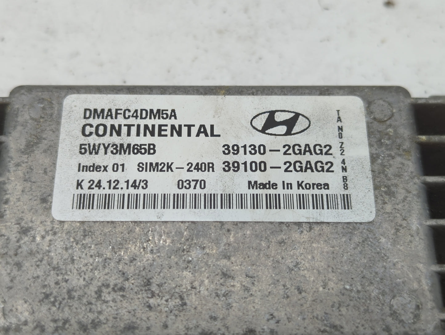 2015 Hyundai Santa Fe PCM Engine Control Computer ECU ECM PCU OEM P/N:39130-2GAG2 Fits OEM Used Auto Parts - Oemusedautopart