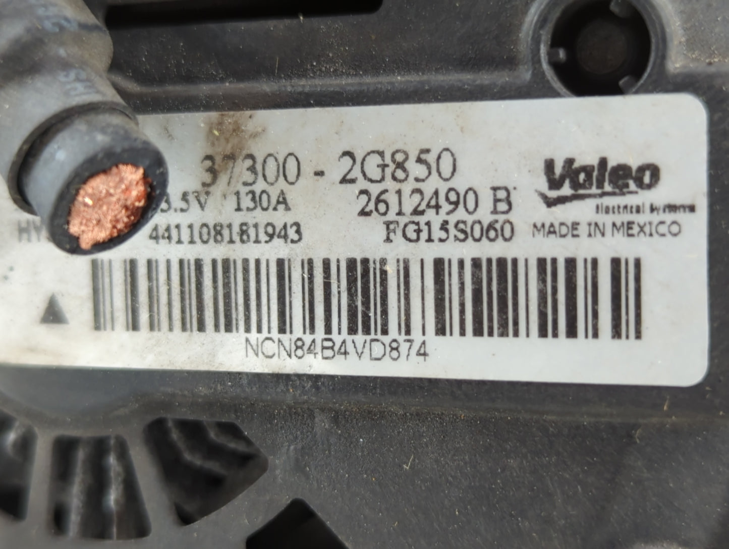 2015 Hyundai Santa Fe Alternator Replacement Generator Charging Assembly Engine OEM P/N:37300-2G850 Fits Fits 2014 OEM Used 