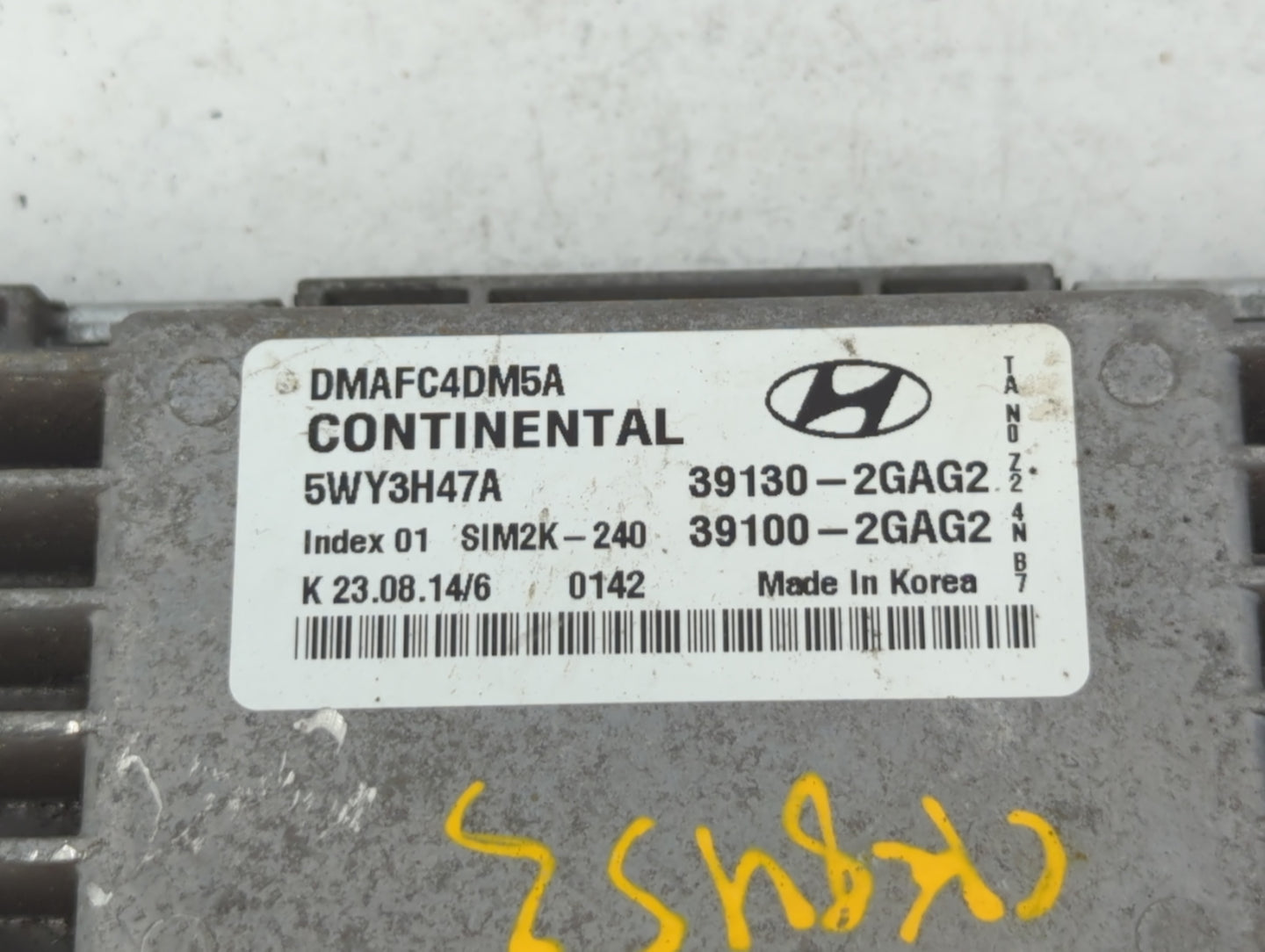 2015 Hyundai Santa Fe PCM Engine Control Computer ECU ECM PCU OEM P/N:39130-2GAG2 39100-2GAG2 Fits OEM Used Auto Parts - Oem