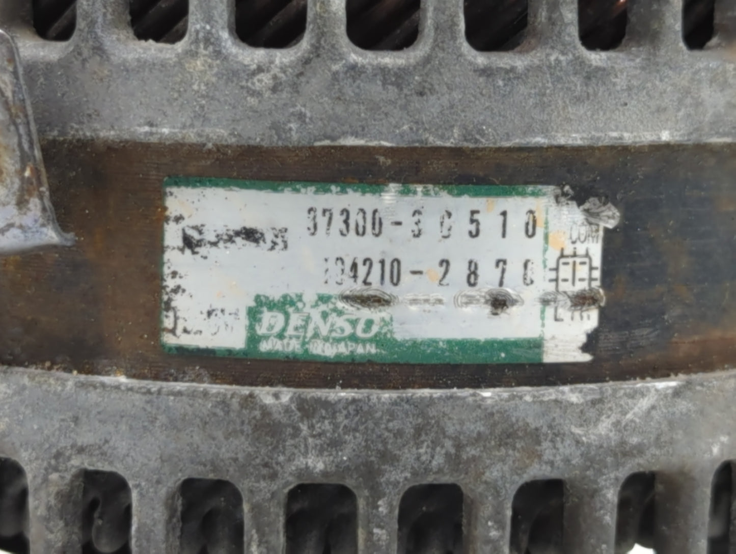 2015 Hyundai Santa Fe Alternator Replacement Generator Charging Assembly Engine OEM P/N:37300-30510 Fits Fits 2014 OEM Used 