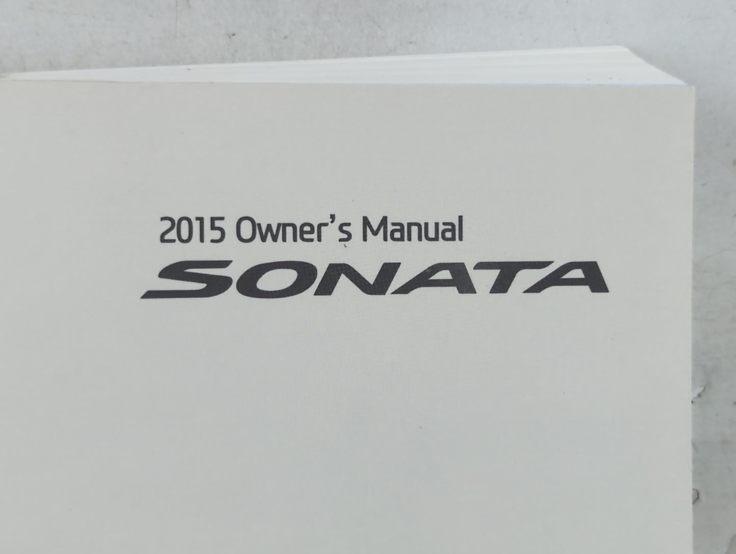 2015 Hyundai Sonata Owners Manual Book Guide P/N:FC10-EU4DH OEM Used Auto Parts - Oemusedautoparts1.com