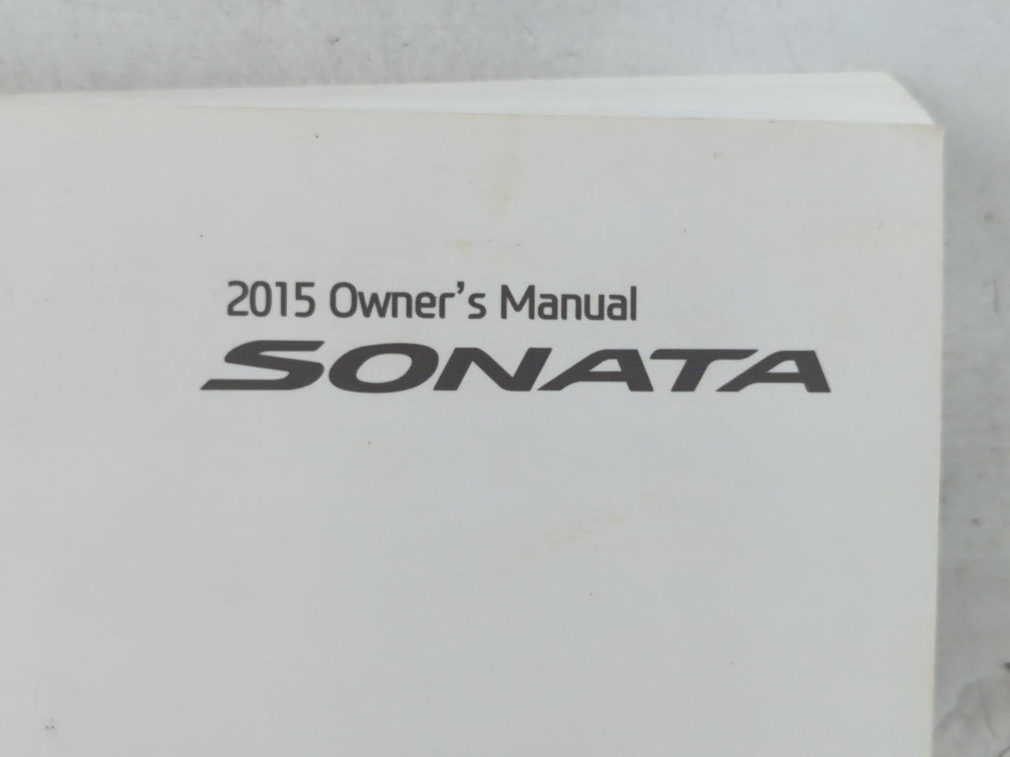 2015 Hyundai Sonata Owners Manual Book Guide P/N:FC10-EU51I OEM Used Auto Parts - Oemusedautoparts1.com
