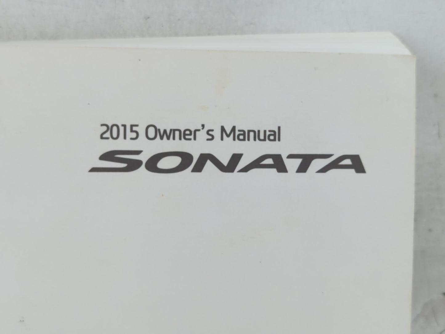 2015 Hyundai Sonata Owners Manual Book Guide P/N:FC10-EU51I OEM Used Auto Parts - Oemusedautoparts1.com