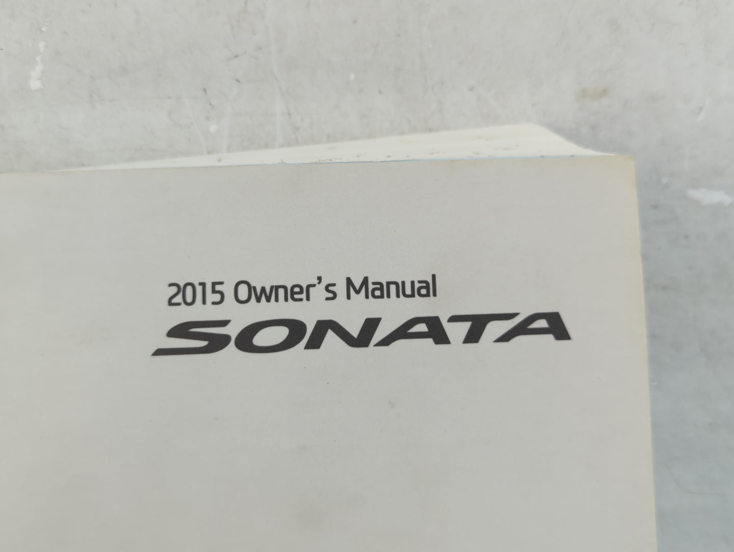 2015 Hyundai Sonata Owners Manual Book Guide P/N:FC10-EU4DH OEM Used Auto Parts - Oemusedautoparts1.com