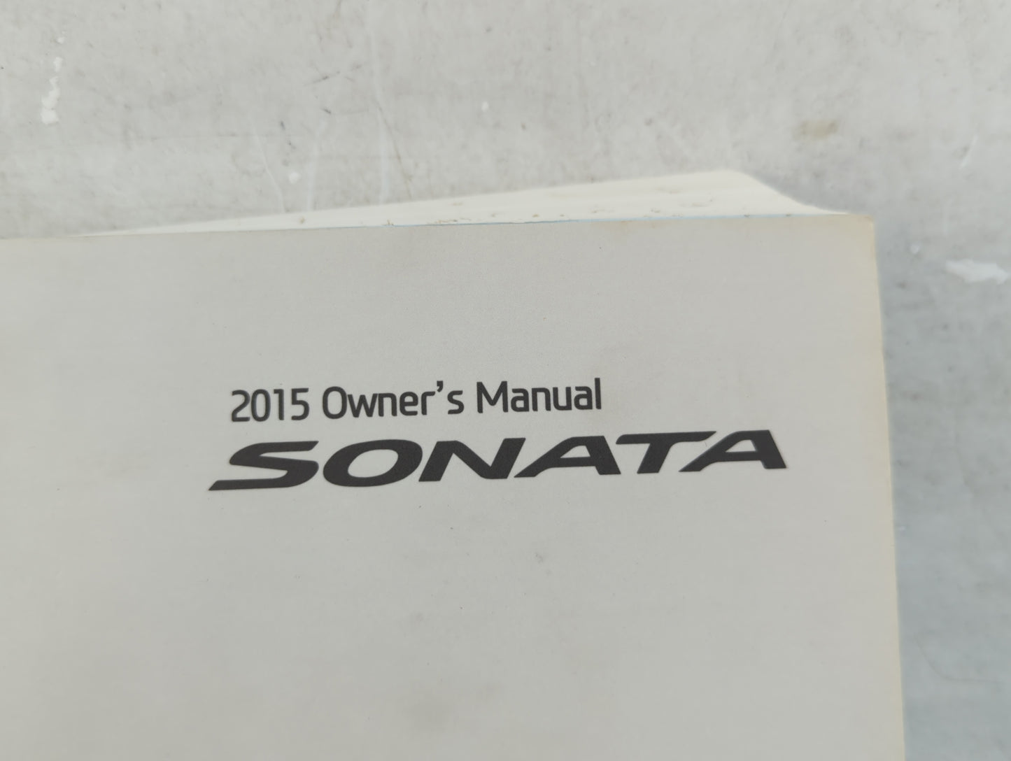 2015 Hyundai Sonata Owners Manual Book Guide P/N:FC10-EU4DH OEM Used Auto Parts - Oemusedautoparts1.com