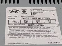2015 Hyundai Sonata Radio AM FM Cd Player Receiver Replacement P/N:96170-C20004X Fits OEM Used Auto Parts - Oemusedautoparts
