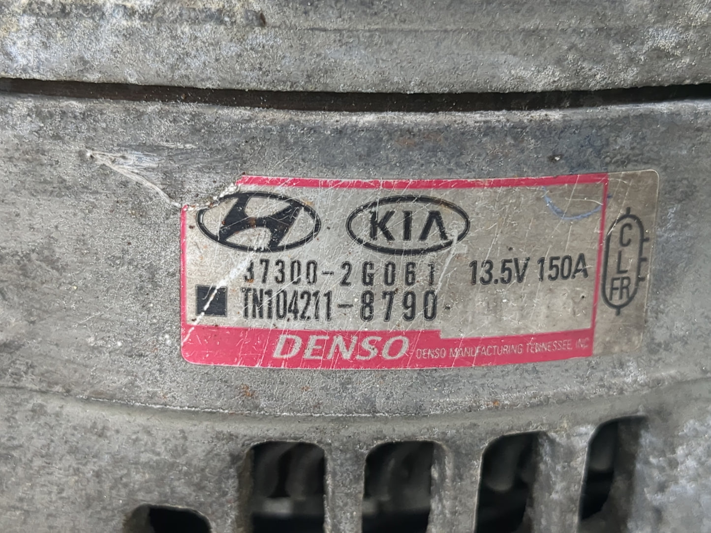 2015-2019 Hyundai Sonata Alternator Replacement Generator Charging Assembly Engine OEM P/N:37300-2G061 Fits OEM Used Auto Pa