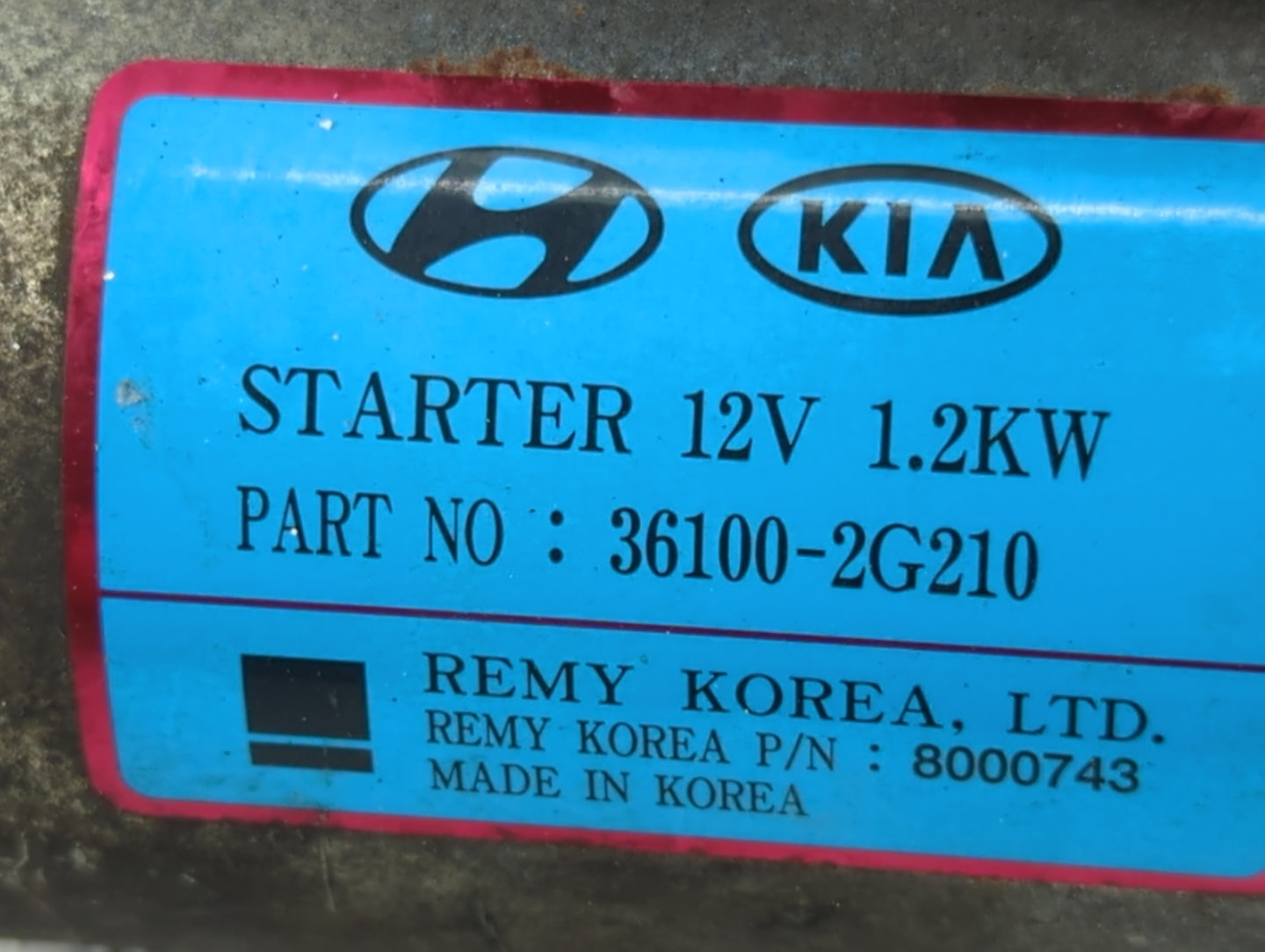 2015-2019 Hyundai Sonata Car Starter Motor Solenoid OEM P/N:36100-2G210 Fits Fits 2015 2016 2017 2018 2019 2020 OEM Used Aut