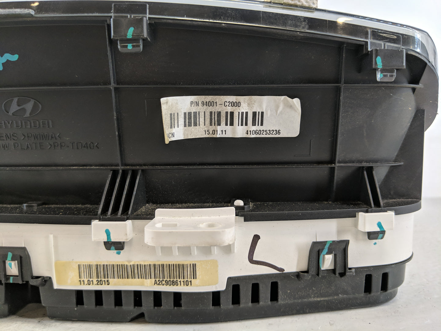 2015 Hyundai Sonata Instrument Cluster Speedometer Gauges P/N:94001-C2000 Fits OEM Used Auto Parts - Oemusedautoparts1.com