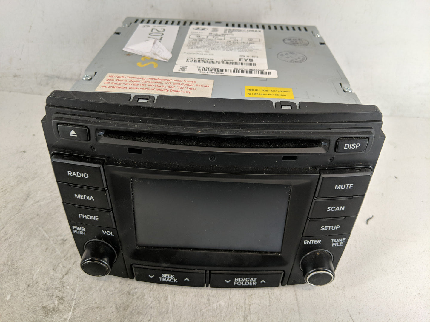 2014-2015 Hyundai Sonata Radio AM FM Cd Player Receiver Replacement P/N:96180-3Q8004X Fits Fits 2014 2015 OEM Used Auto Part