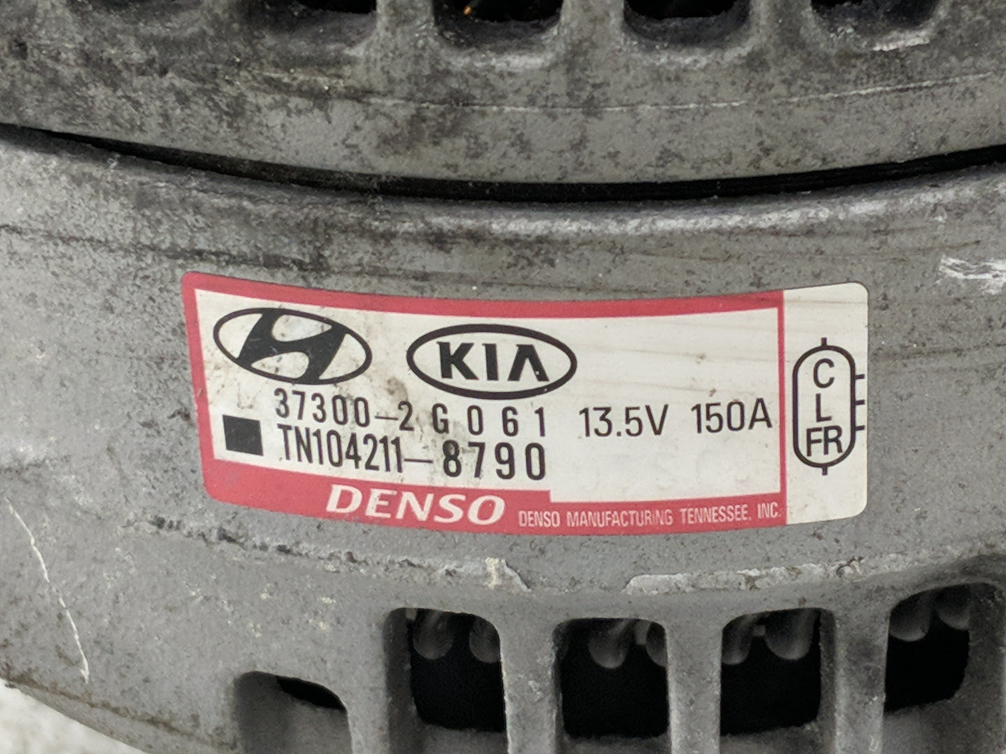 2015-2019 Hyundai Sonata Alternator Replacement Generator Charging Assembly Engine OEM P/N:37300-2G061 Fits OEM Used Auto Pa