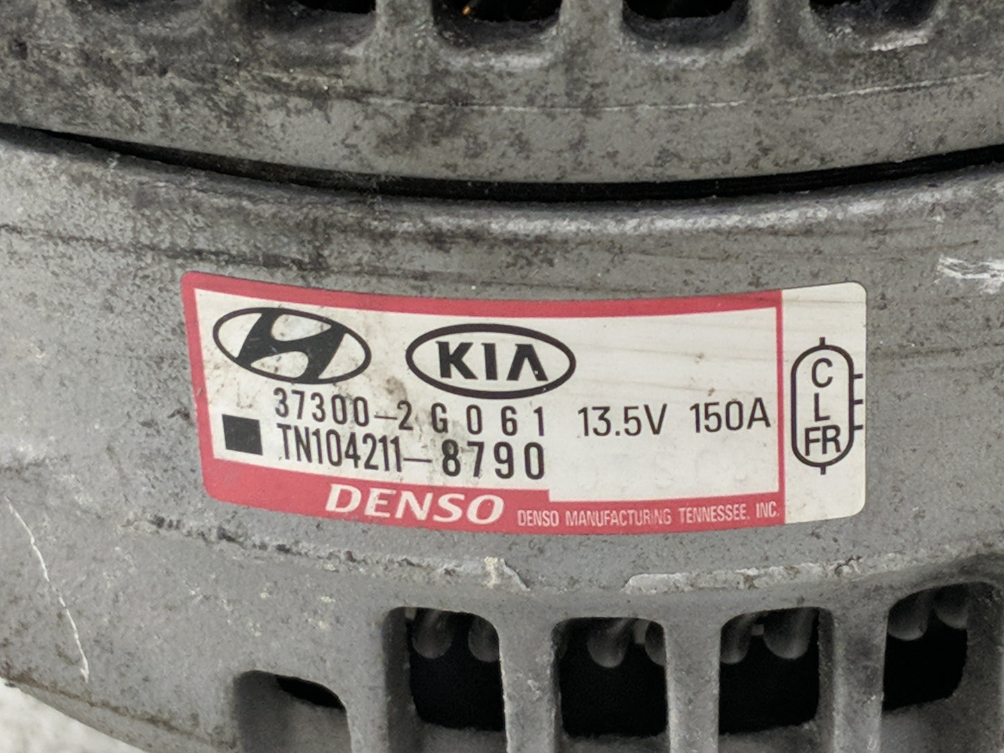 2015-2019 Hyundai Sonata Alternator Replacement Generator Charging Assembly Engine OEM P/N:37300-2G061 Fits OEM Used Auto Pa