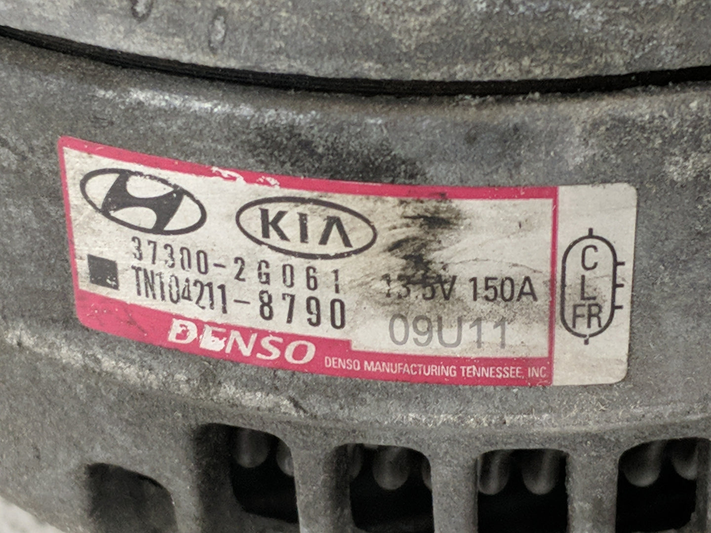2015-2019 Hyundai Sonata Alternator Replacement Generator Charging Assembly Engine OEM P/N:37300-2G061 Fits OEM Used Auto Pa