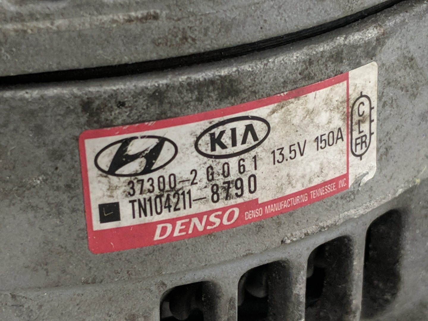 2015-2019 Hyundai Sonata Alternator Replacement Generator Charging Assembly Engine OEM P/N:37300-2G061 Fits OEM Used Auto Pa