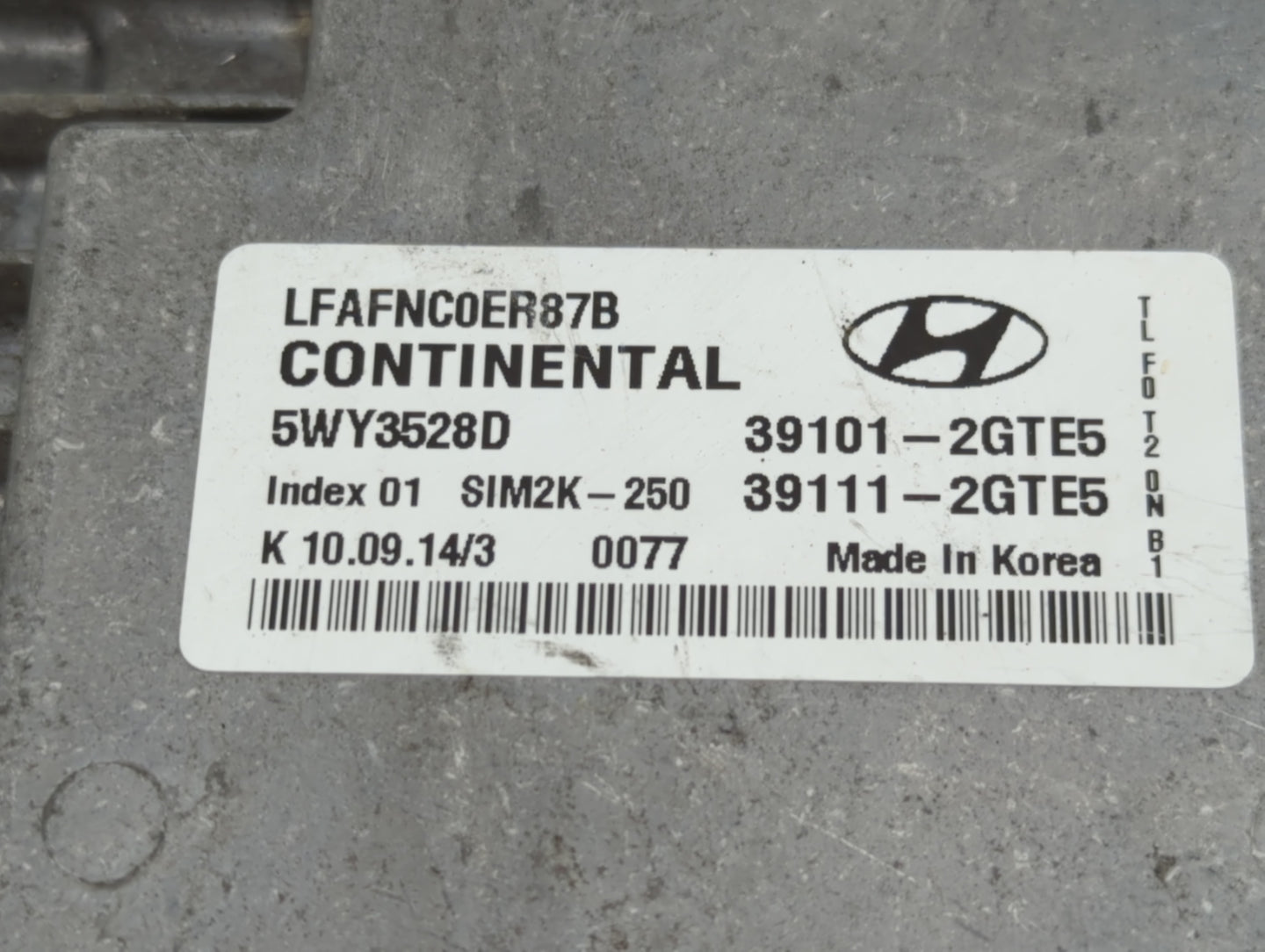 2015-2017 Hyundai Sonata PCM Engine Control Computer ECU ECM PCU OEM P/N:39111-2GTE5 39101-2GTE5 Fits Fits 2015 2016 2017 OE