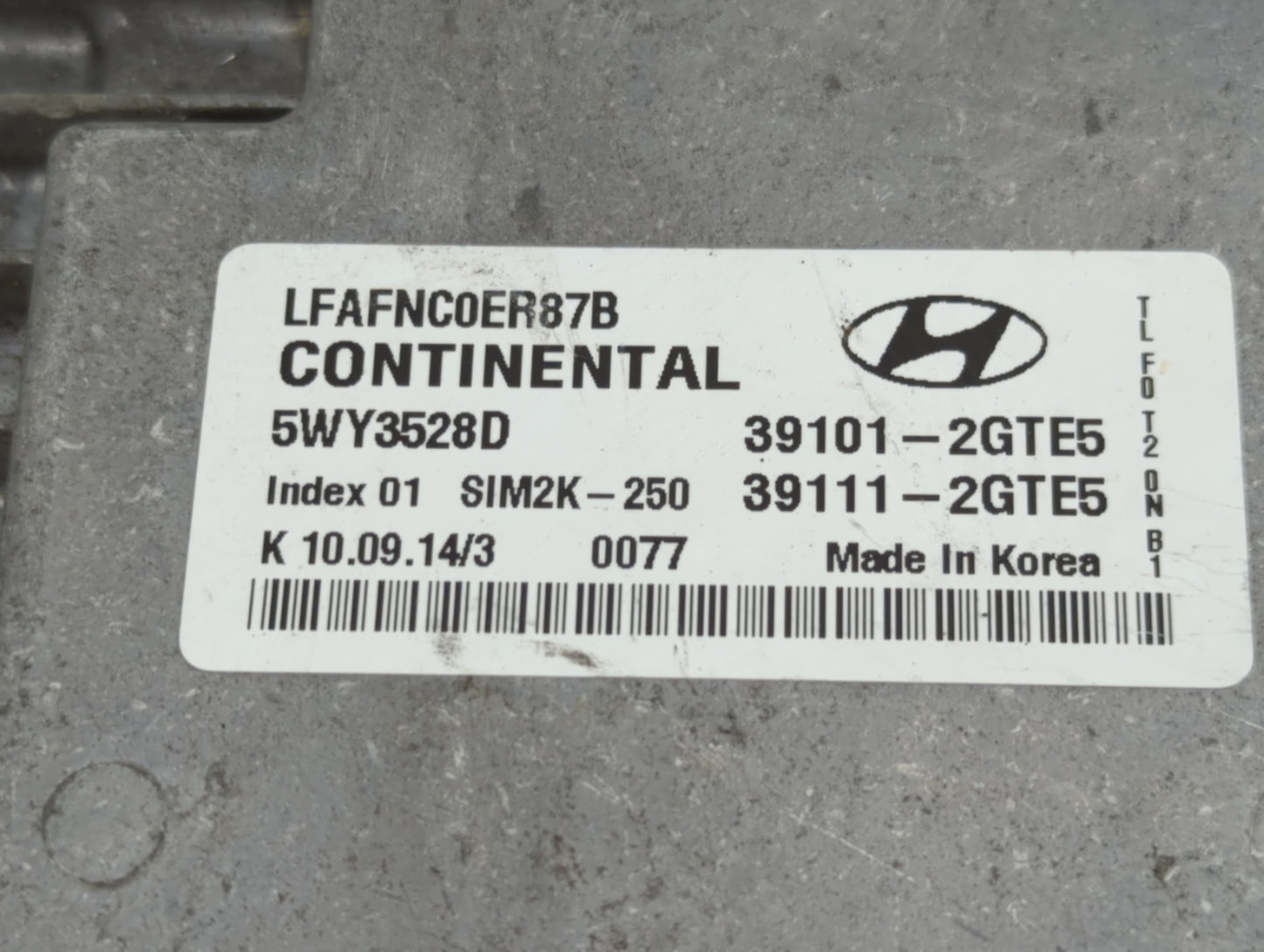 2015-2017 Hyundai Sonata PCM Engine Control Computer ECU ECM PCU OEM P/N:39111-2GTE5 39101-2GTE5 Fits Fits 2015 2016 2017 OE