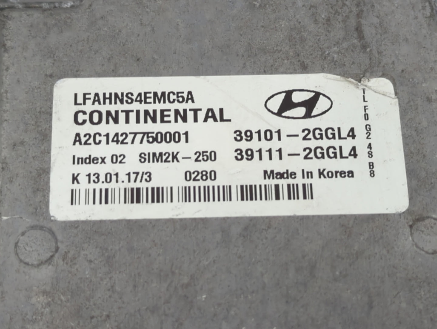 2015-2017 Hyundai Sonata PCM Engine Control Computer ECU ECM PCU OEM P/N:39101-2GGK4 39111-2GGK4 Fits Fits 2015 2016 2017 OE