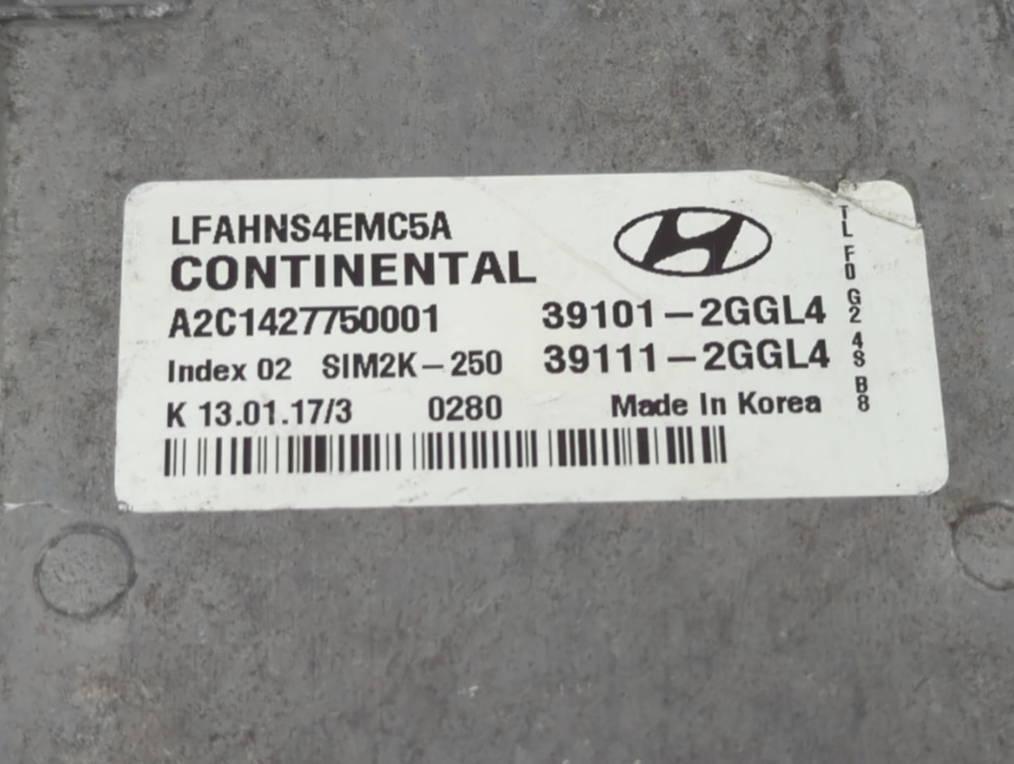 2015-2017 Hyundai Sonata PCM Engine Control Computer ECU ECM PCU OEM P/N:39101-2GGK4 39111-2GGK4 Fits Fits 2015 2016 2017 OE