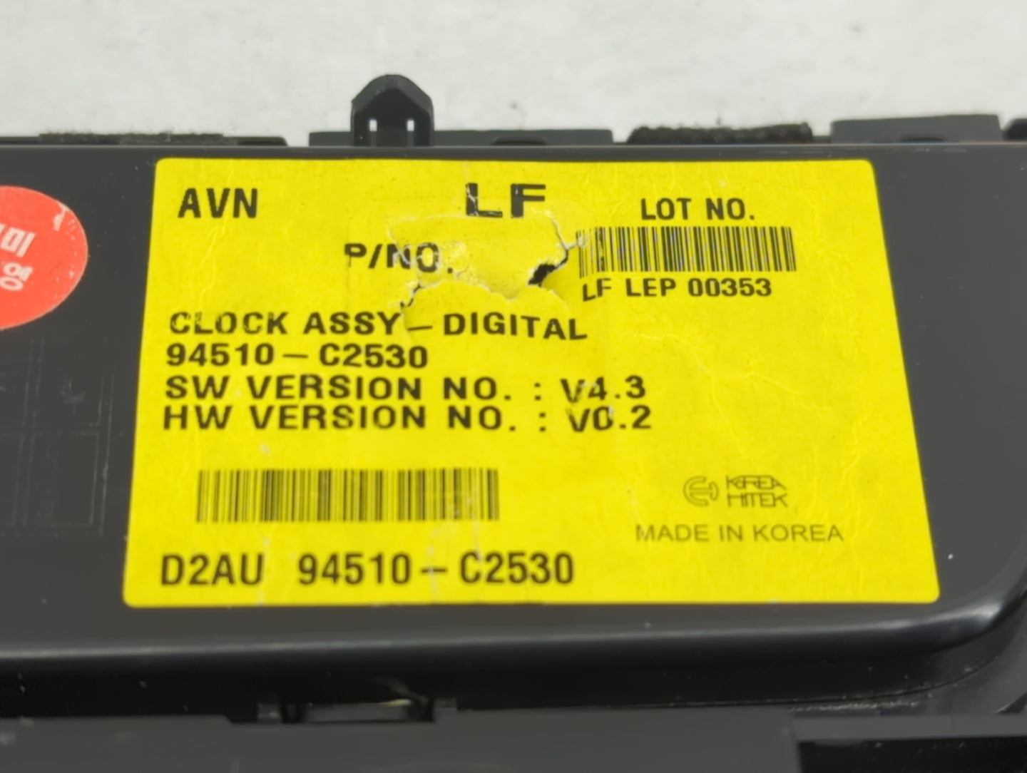 2015-2017 Hyundai Sonata Climate Control Module Temperature AC/Heater Replacement P/N:94510-C2530 Fits Fits 2015 2016 2017 O