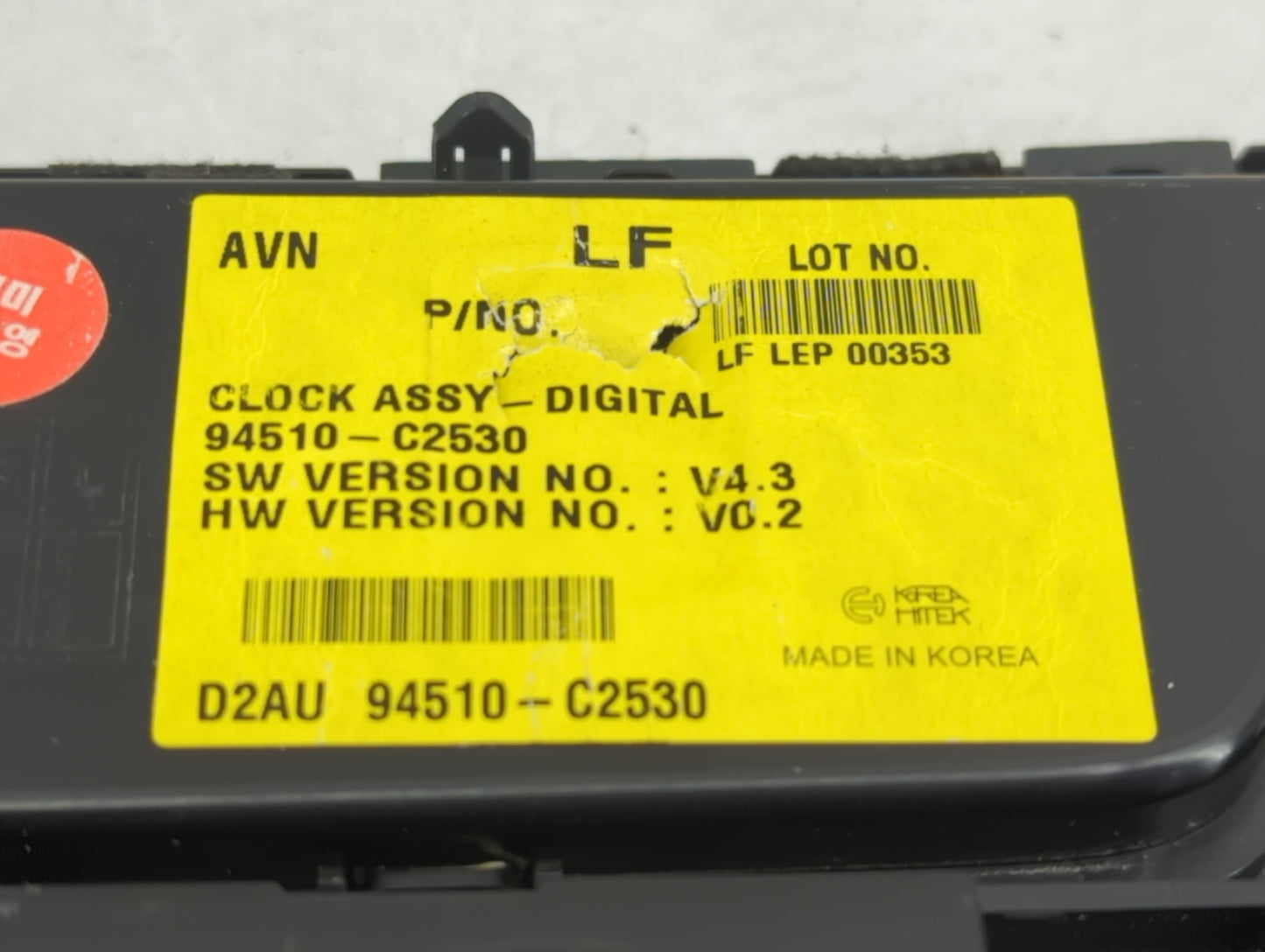 2015-2017 Hyundai Sonata Climate Control Module Temperature AC/Heater Replacement P/N:94510-C2530 Fits Fits 2015 2016 2017 O
