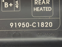 2015 Hyundai Sonata Fusebox Fuse Box Panel Relay Module P/N:91950-C1820 6423-0102-7-000 Fits OEM Used Auto Parts - Oemusedau