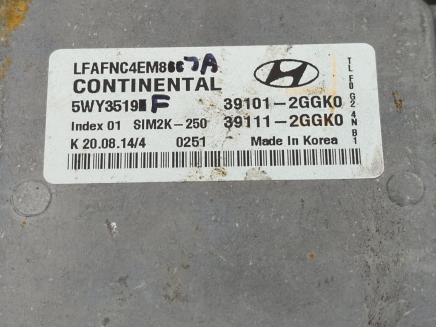 2015-2017 Hyundai Sonata PCM Engine Control Computer ECU ECM PCU OEM P/N:39111-2GGK0 39101-2GGK0 Fits Fits 2015 2016 2017 OE