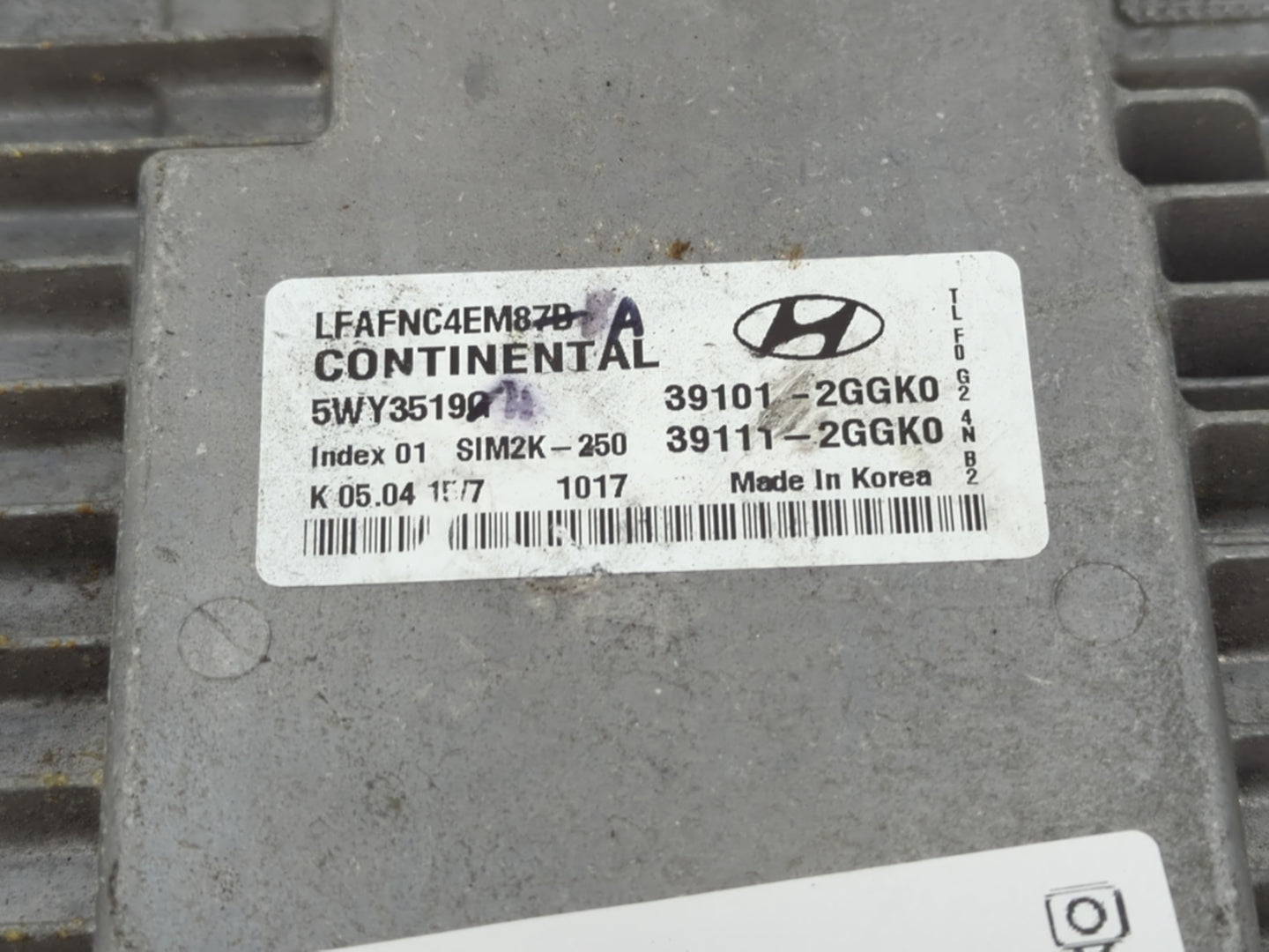 2015-2017 Hyundai Sonata PCM Engine Control Computer ECU ECM PCU OEM P/N:39111-2GGK0 39101-2GGK0 Fits Fits 2015 2016 2017 OE