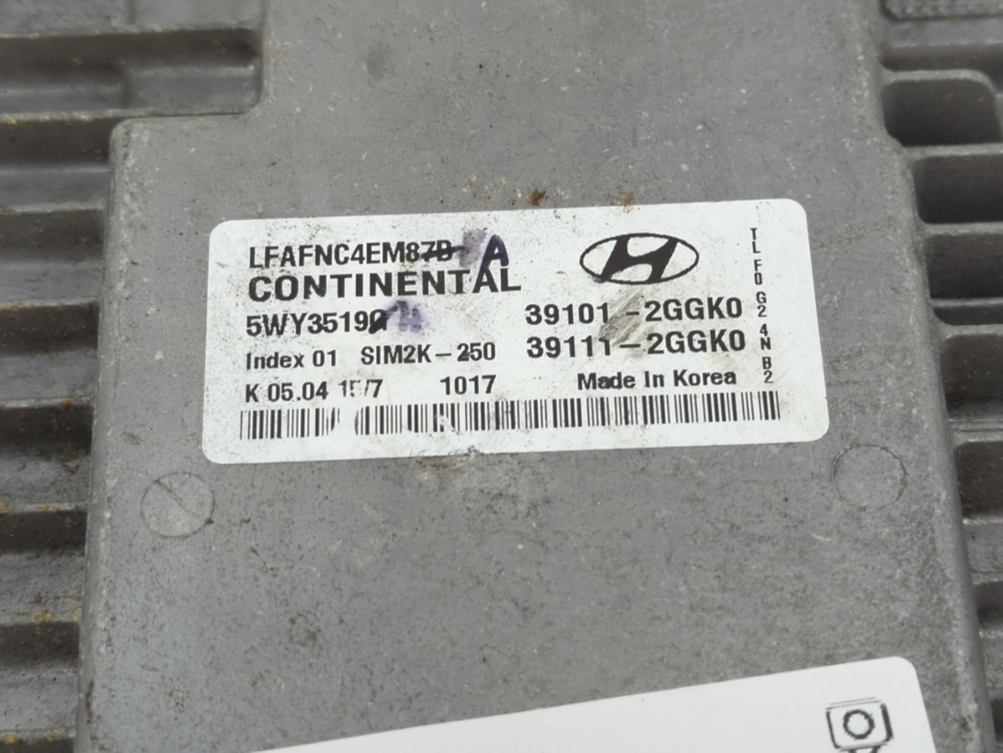 2015-2017 Hyundai Sonata PCM Engine Control Computer ECU ECM PCU OEM P/N:39111-2GGK0 39101-2GGK0 Fits Fits 2015 2016 2017 OE