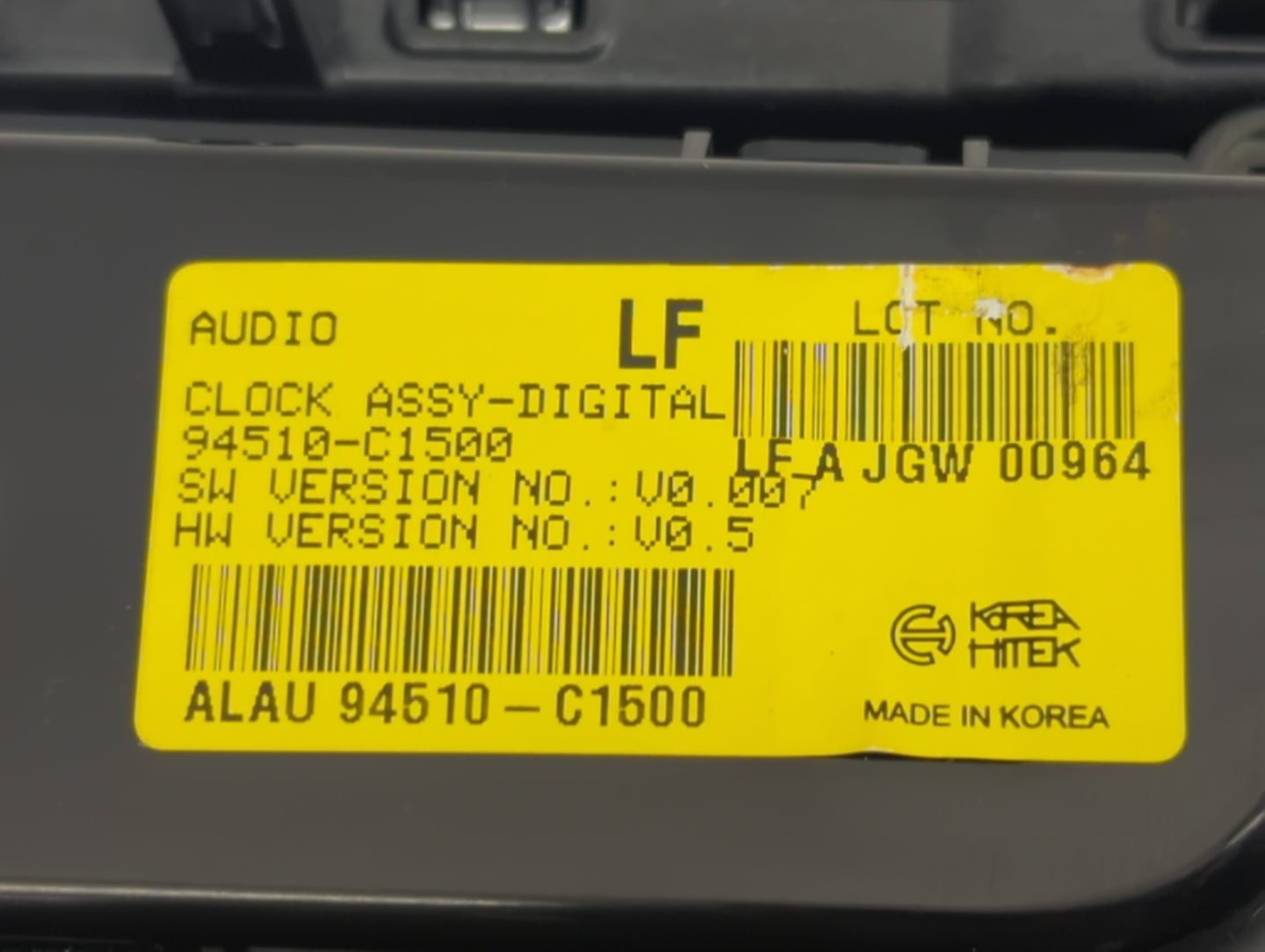 2015-2017 Hyundai Sonata Climate Control Module Temperature AC/Heater Replacement P/N:94510-C1500 Fits Fits 2015 2016 2017 O