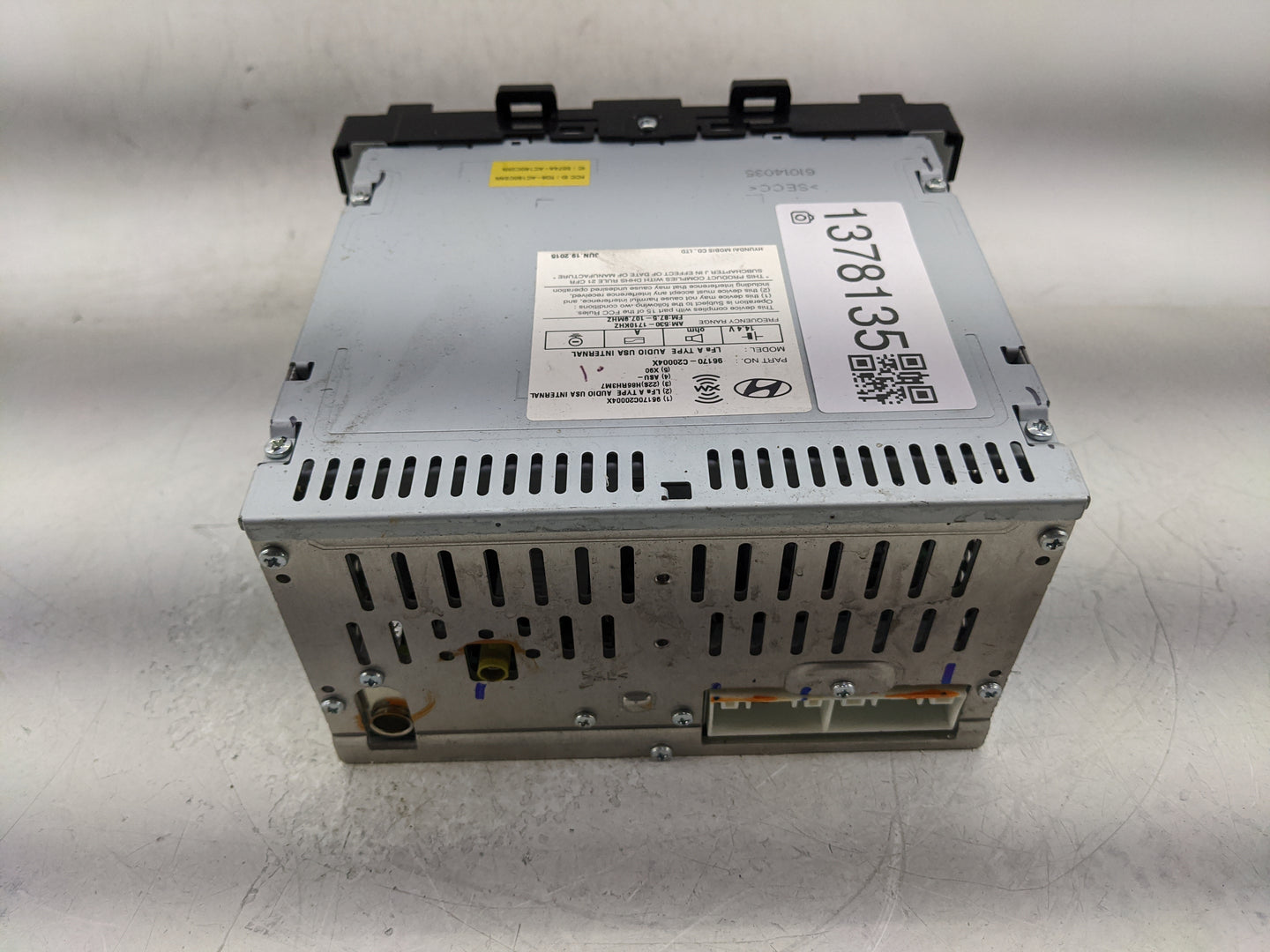 2015 Hyundai Sonata Radio AM FM Cd Player Receiver Replacement P/N:96170-C20004X Fits OEM Used Auto Parts - Oemusedautoparts