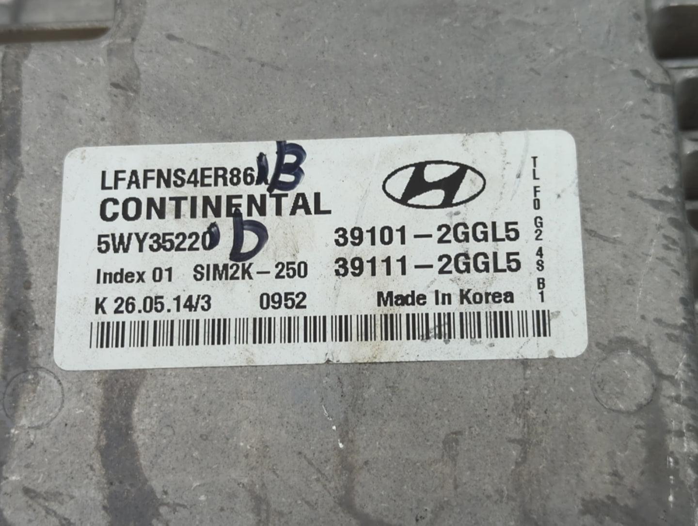 2015-2017 Hyundai Sonata PCM Engine Control Computer ECU ECM PCU OEM P/N:39111-2GGL5 39101-2GGL5 Fits Fits 2015 2016 2017 OE