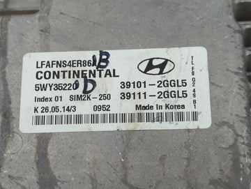 2015-2017 Hyundai Sonata PCM Engine Control Computer ECU ECM PCU OEM P/N:39111-2GGL5 39101-2GGL5 Fits Fits 2015 2016 2017 OEM Used Auto Parts