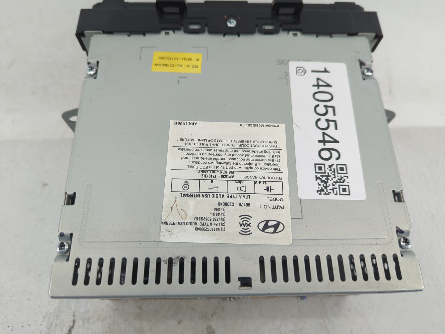 2015 Hyundai Sonata Radio AM FM Cd Player Receiver Replacement P/N:96170-C20004X Fits OEM Used Auto Parts - Oemusedautoparts